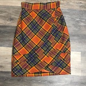 Like new Anthropologie wool plaid skirt